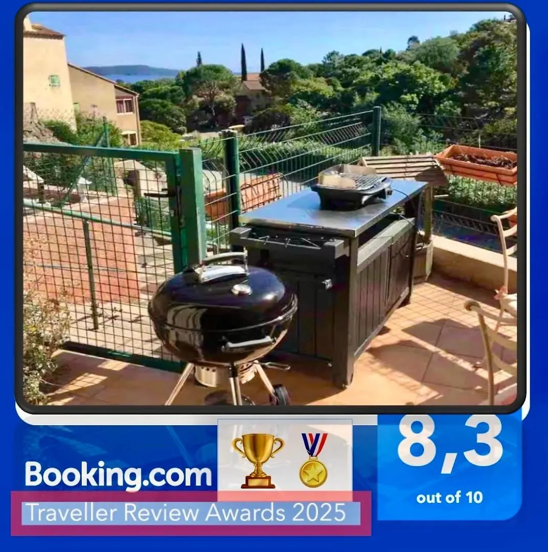 Cavalaire Vue Mer Au Loin Maisonnette Tout Equipee Pour 4 Personnes Avec Piscine Clim Wifi Velos Tv Barbecues contacts